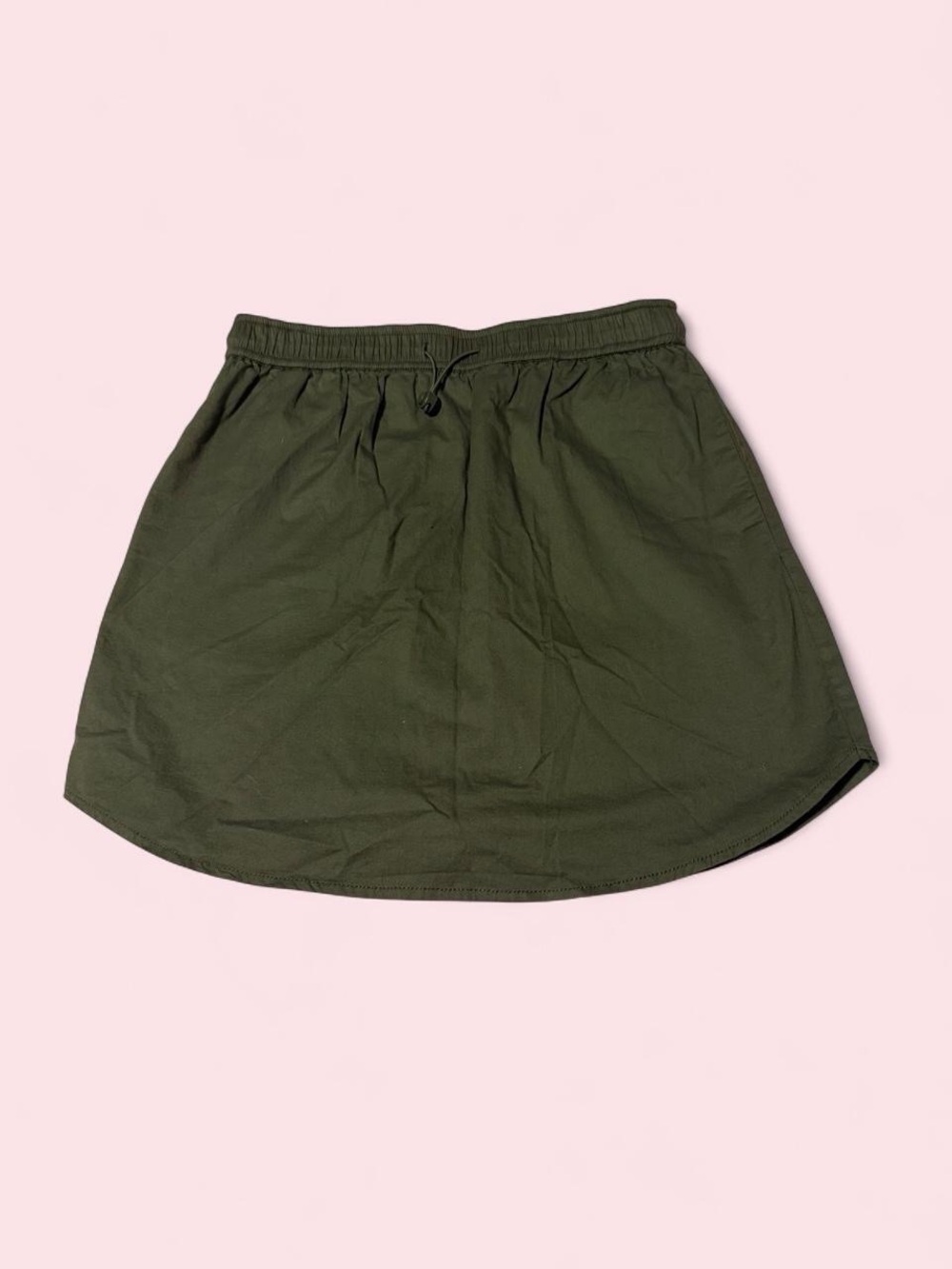 Sundry for evereve Olive Drawstring Mini Skirt